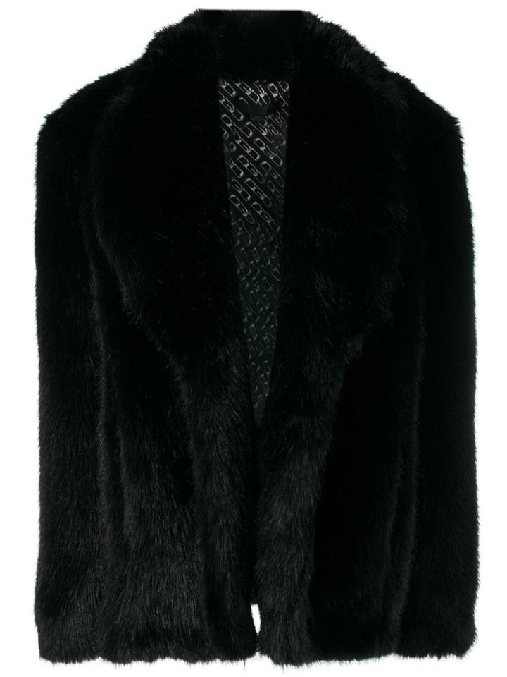 Alexander Wang Short Faux Fur Coat - Black
