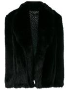 Alexander Wang Short Faux Fur Coat - Black