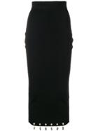 Versus Logo Charm Midi Skirt - Black