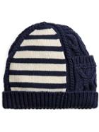 Burberry Cable Knit Beanie - Blue