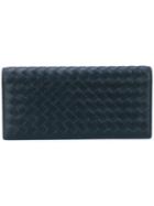 Bottega Veneta Woven Continental Wallet - Blue