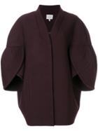Delpozo Structured Sleeved Coat - Pink & Purple