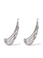 As29 18kt White Gold Ocean Diamond Ear Cuffs - Silver