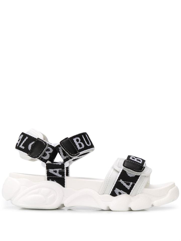 Buffalo Branded Touch Strap Sandals - White