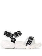 Buffalo Branded Touch Strap Sandals - White