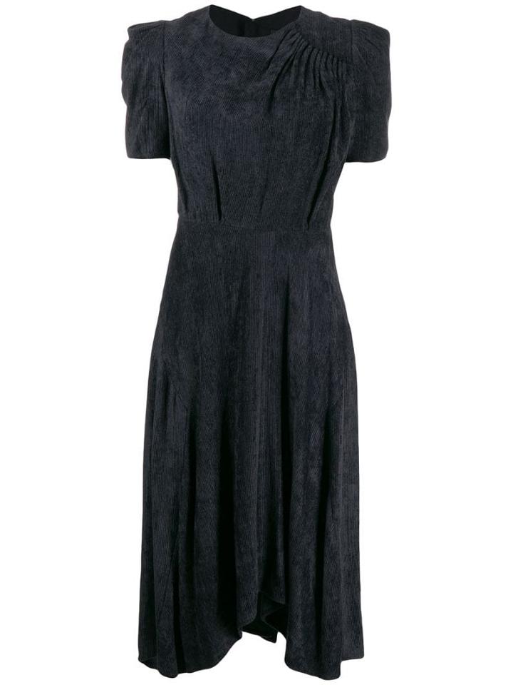 Isabel Marant Fanao Ruched Corduroy Dress - Black