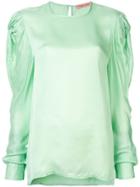 Maggie Marilyn Stop To Smell The Roses Silk Blouse - Green