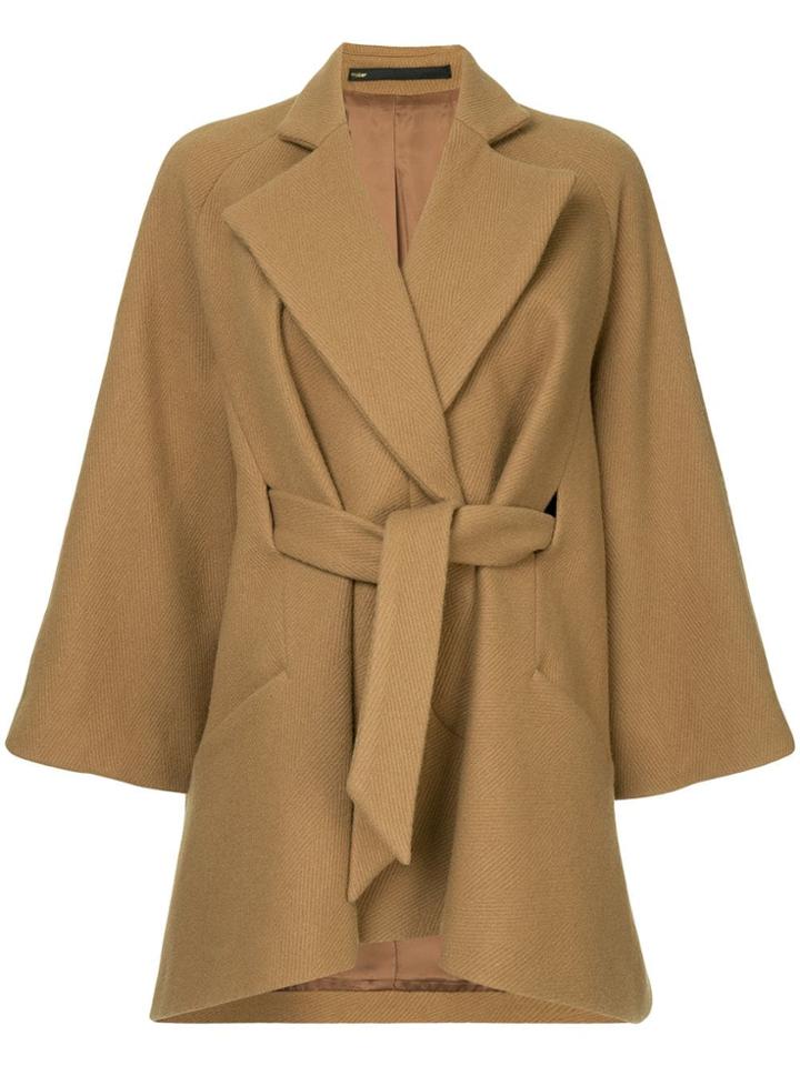 Muller Of Yoshiokubo Bias Cape Coat - Brown