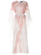 Taller Marmo Art Nouveau Kaftan Dress - White