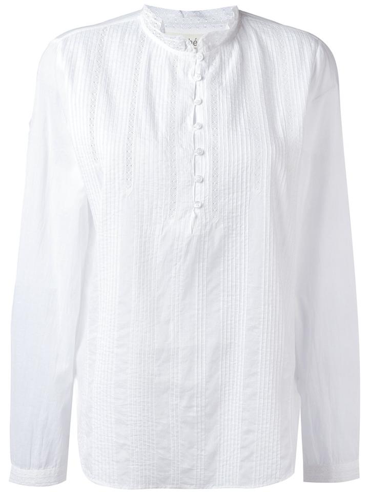 Vanessa Bruno Athé Pleated Shirt, Women's, Size: 36, White, Cotton