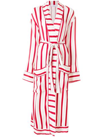 Scrambled Ego Striped Kimono - White