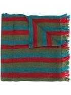 Issey Miyake Men Striped Scarf - Multicolour