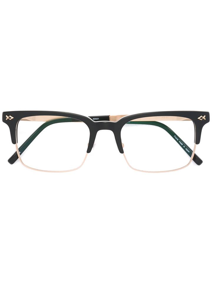Matsuda Square Glasses, Black, Acetate/titanium
