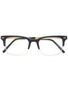 Matsuda Square Glasses, Black, Acetate/titanium