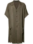 Yohji Yamamoto Raglan Dress, Men's, Size: 3, Brown, Linen/flax