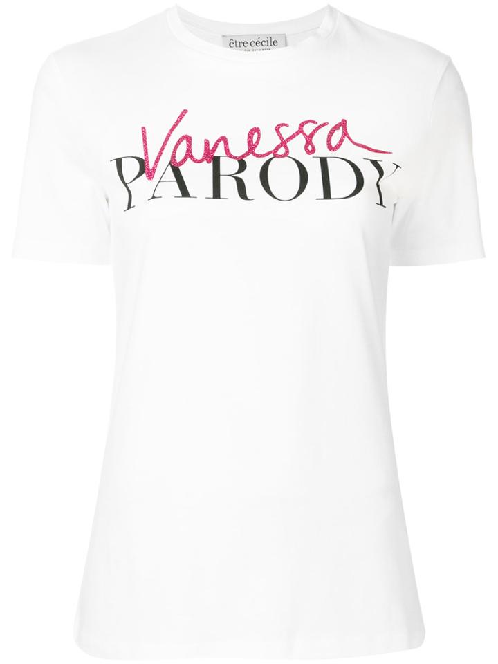Être Cécile Vanessa Parody T-shirt - White