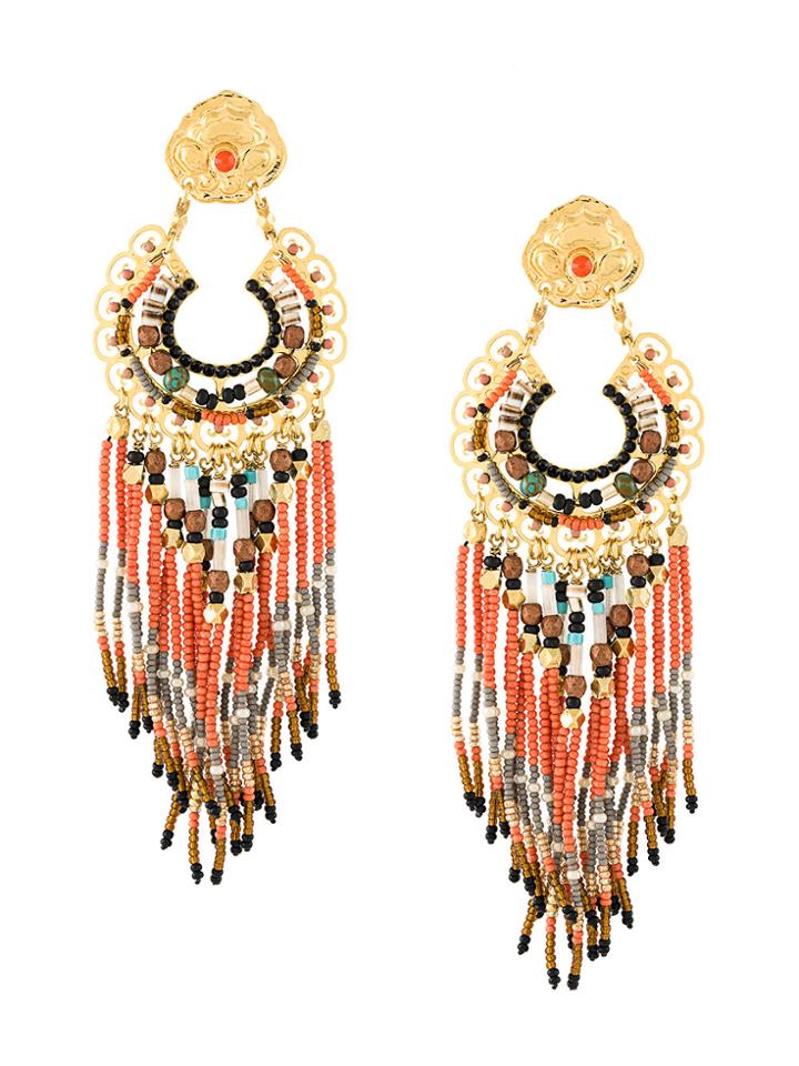 Gas Bijoux Apache Earrings - Yellow & Orange