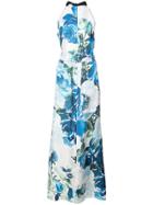 By. Bonnie Young Halter Apron Maxi Dress - Blue