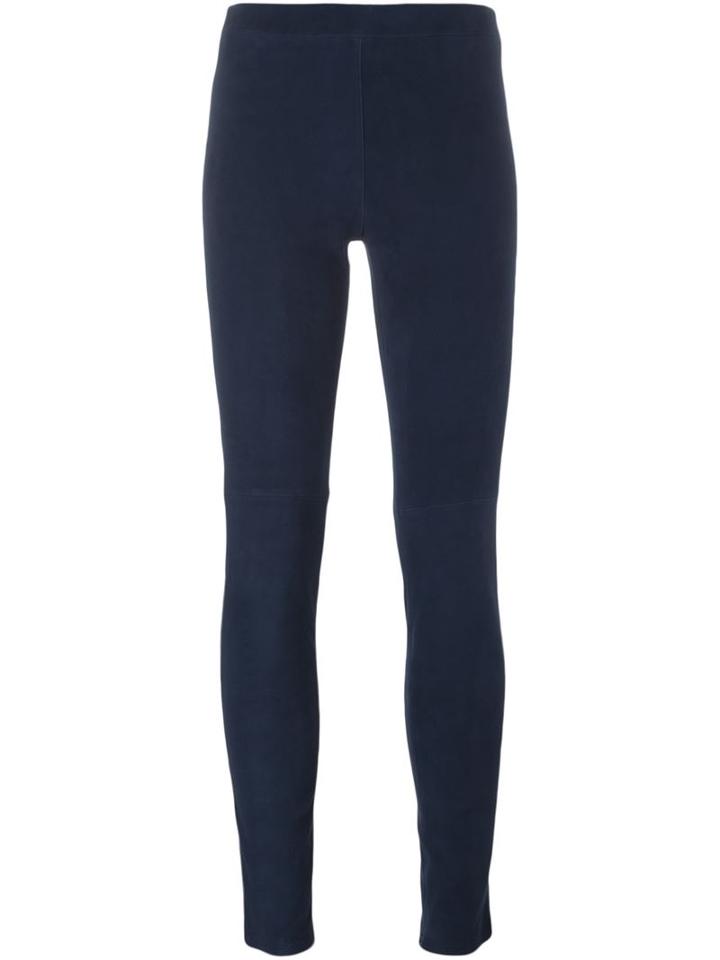 Steffen Schraut Skinny Trousers, Women's, Size: 40, Blue, Goat Suede