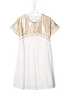 Chloé Kids Teen Metallic Dress - White