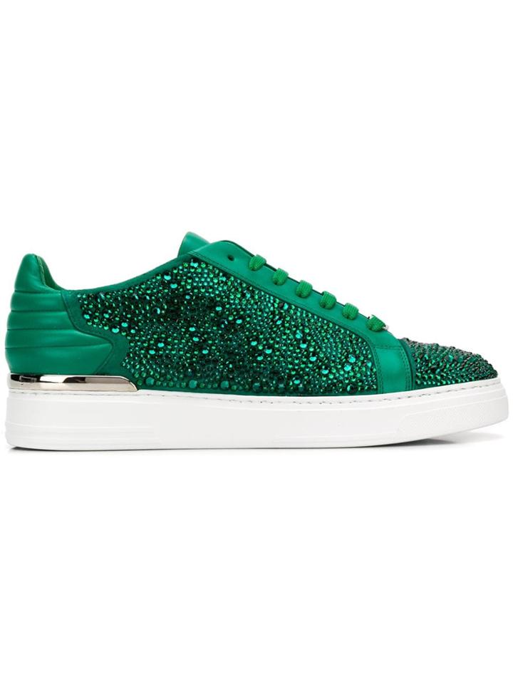 Philipp Plein Embellished Low-top Sneakers - Green