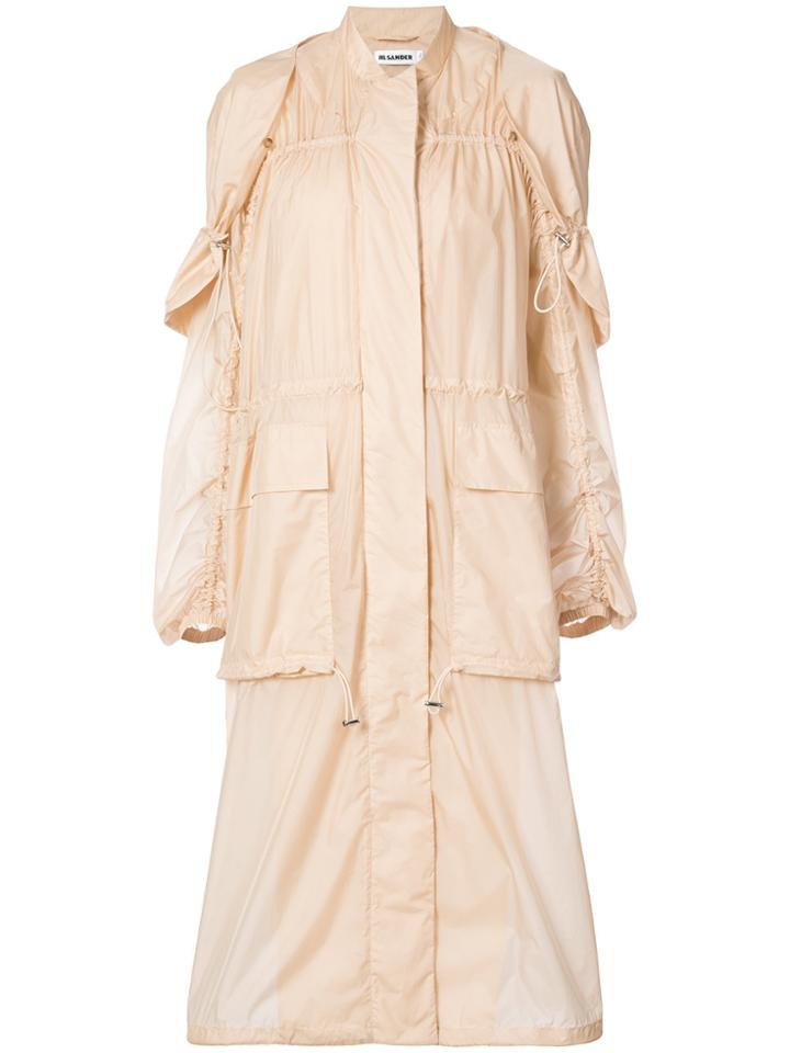 Jil Sander Oversized Hood Raincoat - Pink & Purple
