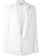 Lanvin - Floral Pin Blazer - Women - Silk/polyester/cupro - 38, White, Silk/polyester/cupro