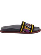 Fendi Ff Logo Slides - Black