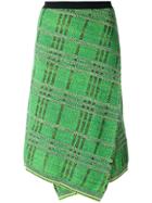 20:52 Checked Wrap Skirt - Green