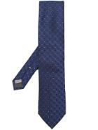 Canali Floral Patterned Tie - Blue