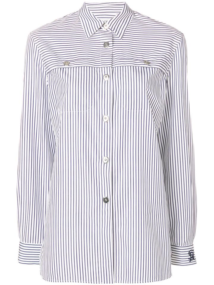 Sonia Rykiel Striped Button Shirt - Blue
