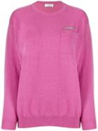 Brunello Cucinelli Metal Bead Cashmere Sweater - Pink