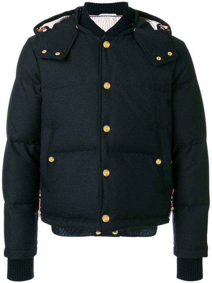 Thom Browne Center-back Stripe Down Bomber - Blue