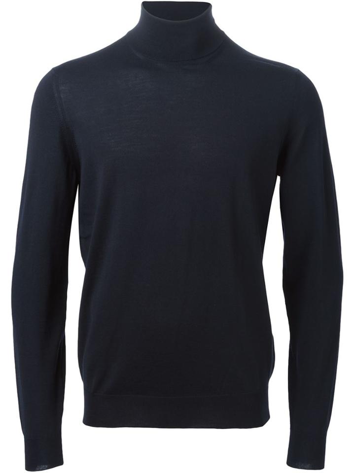 Drumohr Turtle Neck Sweater - Blue
