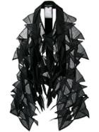 Junya Watanabe Comme Des Garçons - Origami Pyramid Effect Gilet - Women - Nylon/polyurethane/artificial Leather - M, Black, Nylon/polyurethane/artificial Leather
