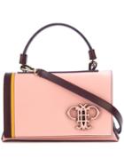 Emilio Pucci - Logo Embossed Shoulder Bag - Women - Calf Leather - One Size, Pink/purple, Calf Leather