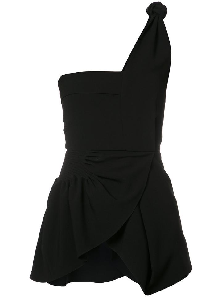J.w.anderson - Single Shoulder Tank - Women - Polyester/triacetate - 10, Black, Polyester/triacetate