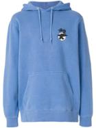 Stussy Logo Print Hoodie - Blue