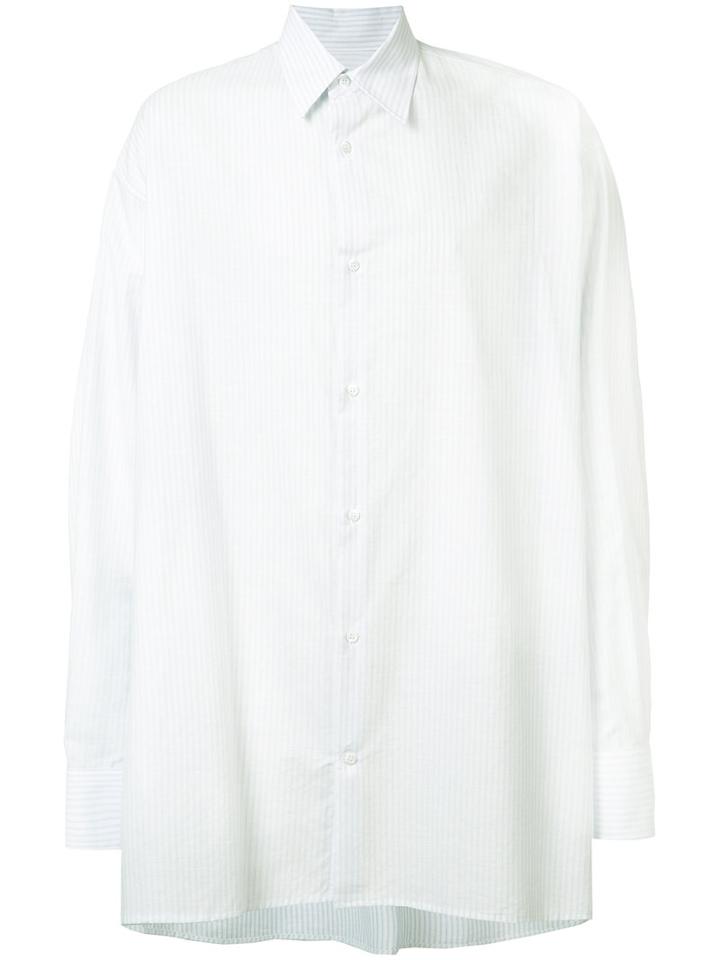 Raf Simons - Striped Oversized Sleeve Shirt - Men - Cotton - 46, White, Cotton
