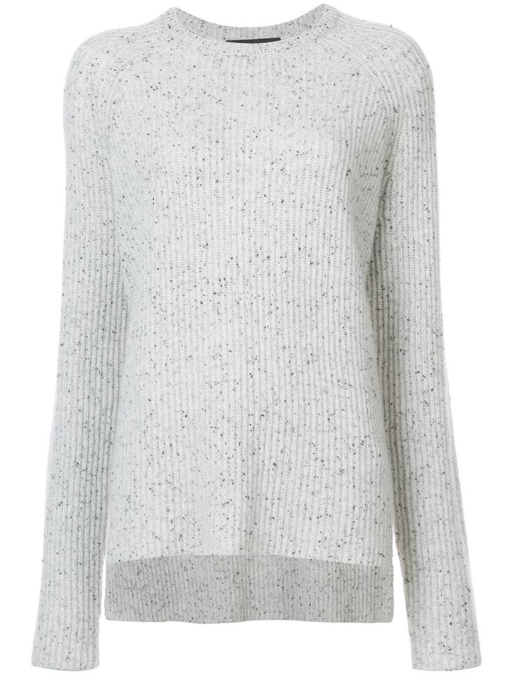 Baja East - Cashmere Ribbed Knitted Top - Women - Cashmere - 2, Grey, Cashmere