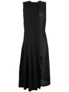 Comme Des Garçons Vintage Pleated Flared Dress - Black