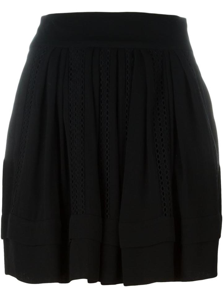 Iro Pleated Mini Skirt, Women's, Size: 38, Black, Rayon/cotton