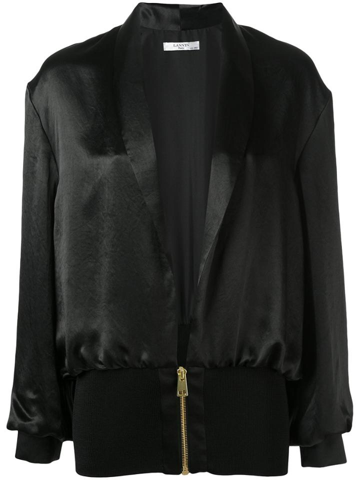 Lanvin Silk Bomber Jacket - Black