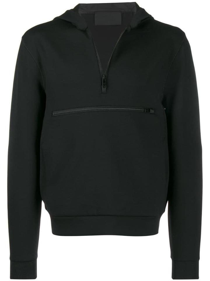 Prada Zipped Pocket Hoodie - Black