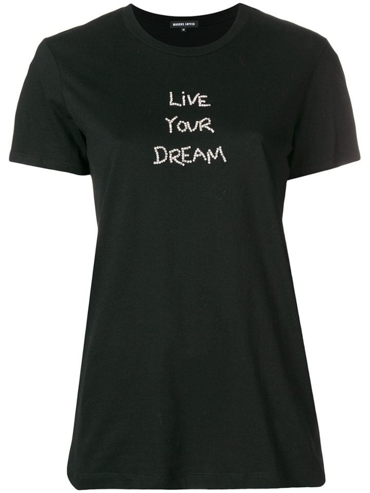 Markus Lupfer Slogan T-shirt - Black