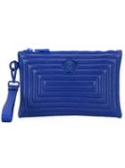 Versace - Quilted Clutch Bag - Men - Cotton/leather - One Size, Blue, Cotton/leather