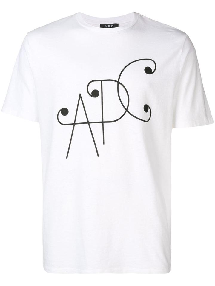 A.p.c. Logo Crewneck T-shirt - White