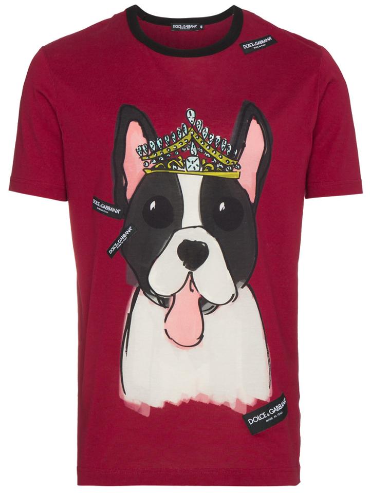 Dolce & Gabbana Chinese Frenchie Bulldog T-shirt - Red