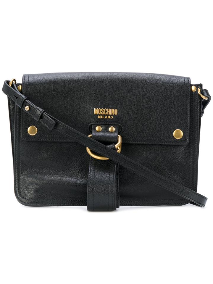 Moschino D-ring Satchel Bag - Black