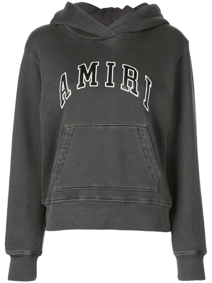 Amiri Logo Patch Hoodie - Grey